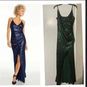 Trixxi  Juniors gown size. L sequins green